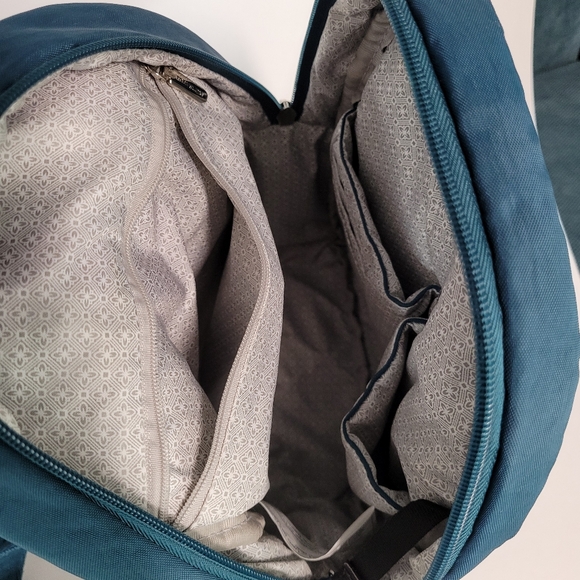 Travelon Anti-theft Small Mini Peacock Blue Backpack - Picture 9 of 14